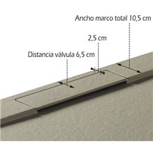 Plato de ducha grafito con desagüe oculto SIDE PLUS de GME
