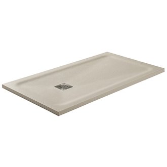 Plato de ducha beige con marco oculto HIDDEN PLUS de GME