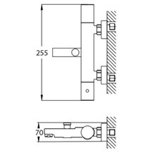 Grifo termostático ducha-baño Nerea Futurbaño
