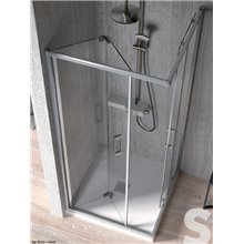 Mampara angular 2 puertas 1 plegable y 1 corredera TR705+ TR707 Kassandra