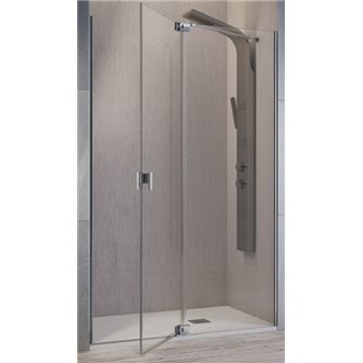Mampara angular fijo + puerta pivotante SL603+SL602 Kassandra