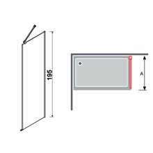 Mampara angular fijo + puerta pivotante SL603 Kassandra