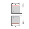 Mampara frontal puerta plegable y lateral fijo NA307 Kassandra