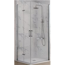 Mampara angular lateral plegable + puerta abatible NA305 Kassandra