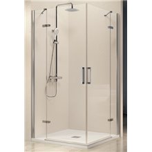 Mampara angular 2 fijos + 2 puertas abatibles NA405 Kassandra