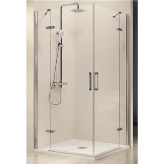 Mampara angular 2 fijos + 2 puertas abatibles NA405 Kassandra