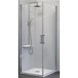 Mampara angular 2 puertas abatibles NA506 Kassandra