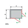 Mampara angular 2 fijos + 2 puertas abatibles NA505 Kassandra