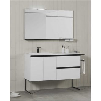 Mueble de ba&ntilde;o con lavabo mineralmarmo 120cm Structure Royo