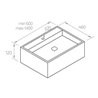 Lavabo suspendido PIEDRA NATURAL COMPACTA Iraya TEGLER