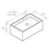 Lavabo suspendido PIEDRA NATURAL COMPACTA Egon TEGLER