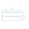 Mueble de ba&ntilde;o con lavabo cer&aacute;mico 120cm Soft Royo