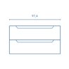 Mueble de ba&ntilde;o con lavabo cer&aacute;mico 100cm Soft Royo