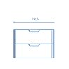 Mueble de ba&ntilde;o con lavabo cer&aacute;mico 80cm Life Royo