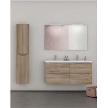 Mueble de baño con lavabo gel coat 2 senos 120cm Love Royo