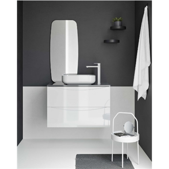 Mueble de ba&ntilde;o con lavabo cer&aacute;mico sobre encimera 90cm Love Royo