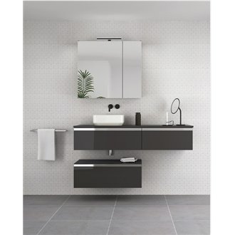 Mueble de ba&ntilde;o modular con lavabo cer&aacute;mico 140cm Vida Royo