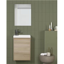 Conjunto de baño mueble + lavabo + espejo 45cm...