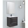 Conjunto de ba&ntilde;o mueble 2 cajones+lavabo+espejo 50cm Street Royo