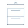Mueble de ba&ntilde;o con lavabo cer&aacute;mico 60cm Easy Royo