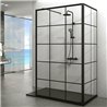 Mampara frontal panel fijo SCREEN BLACK CHESS ANGULAR GME