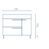 Mueble de ba&ntilde;o con lavabo cer&aacute;mico 100cm Confort Royo
