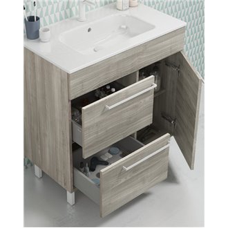 Mueble de ba&ntilde;o con lavabo cer&aacute;mico 70cm Confort Royo