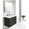 Mueble de ba&ntilde;o 2 cajones con lavabo cer&aacute;mico de fondo reducido Vitale Royo