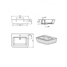 Lavabo sobre encimera ADVANCE DERECHO