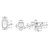 Inodoro Rimless suspendido onix Beyond Roca de 58 cm