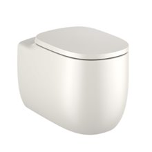 Inodoro Rimless tanque alto beige Beyond Roca de 58cm