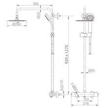 Conjunto de ducha termostática Kent IMEX