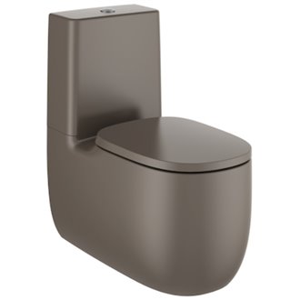 Inodoro Rimless tanque bajo caf&eacute; Beyond 70,5cm Roca