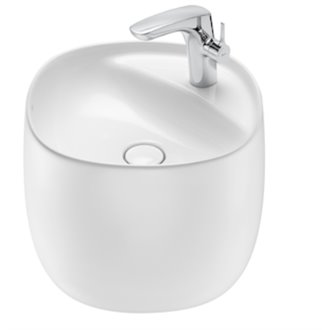 Lavabo con semipedestal Beyond 46x47cm Roca