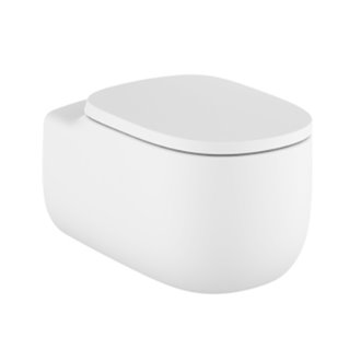 Inodoro Rimless suspendido blanco mate Beyond Roca de 58 cm