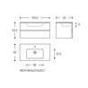 Mueble 2 cajones con lavabo 100,5cm Mood COSMIC
