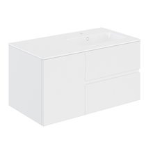Mueble 2 cajones + 1 puerta con lavabo derecha 100,5cm Mood COSMIC