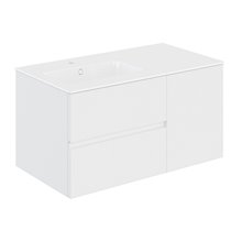 Mueble 2 cajones + 1 puerta con lavabo izquierda 100,5cm Mood COSMIC