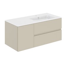 Mueble 2 cajones + 1 puerta con lavabo derecha 120,5cm Mood COSMIC