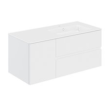 Mueble 2 cajones + 1 puerta con lavabo derecha 120,5cm Mood COSMIC