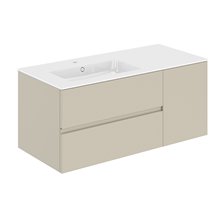 Mueble 2 cajones + 1 puerta con lavabo izquierda 120,5cm Mood COSMIC