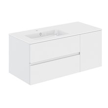 Mueble 2 cajones + 1 puerta con lavabo izquierda 120,5cm Mood COSMIC