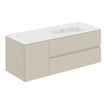 Mueble 2 cajones + 1 puerta con lavabo derecha 140,5cm Mood COSMIC