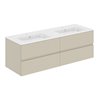 Mueble 4 cajones con lavabo de 2 senos 160,5cm Mood COSMIC