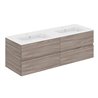 Mueble 4 cajones con lavabo de 2 senos 160,5cm Mood COSMIC