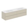 Mueble 4 cajones con lavabo de 2 senos 200,5cm Mood COSMIC