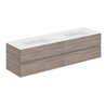 Mueble 4 cajones con lavabo de 2 senos 200,5cm Mood COSMIC