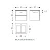 Mueble 2 cajones con lavabo 60cm acabado mate Block COSMIC