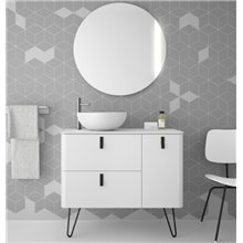 Mueble 900/D blanco mate con patas UNIIQ SALGAR