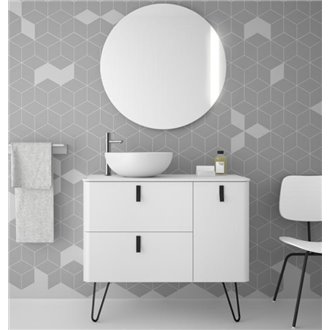 Mueble 900/D blanco mate con patas UNIIQ SALGAR